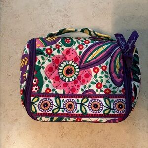 Vera Bradley Pink Purple Floral Quilted Cosmetic Case